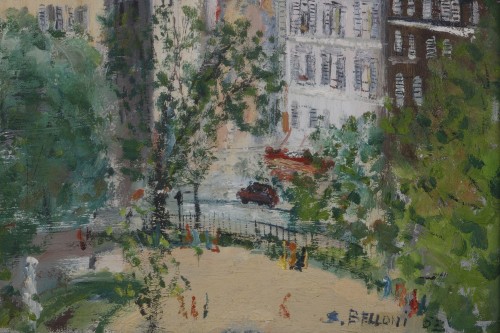 Antiquités - Serge Belloni (1925-2005) - Vue de Montmartre et du Sacré Coeur