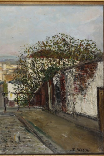 XXe siècle - Serge Belloni (1925-2005) - Vue de Montmartre