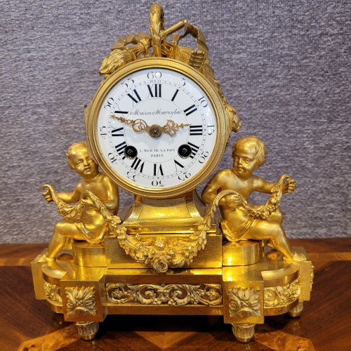 Garniture en bronze doré, signée Maison MARNYHAC - Horlogerie Style Napoléon III