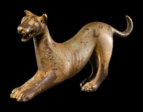 Ancienne Figure en bronze d'un chien s'agirant, Empire romain - Cavagnis Lacerenza