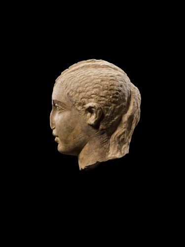 Ancient Roman marble portrait head of a girl, 2nd/3rd century A.D. - 
