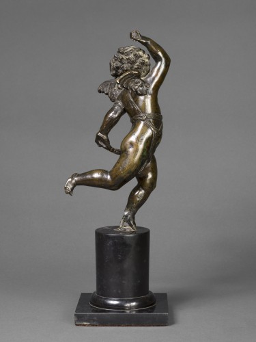 Sculpture Sculpture en Bronze - Figure en bronze d'un putto ailé, Italie milieu du XVIIIe siècle