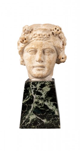 Ancient Roman Head Of Young Dionysos