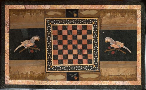 Plateau de table en Pietra Dura, Rome XVIIIe siècle