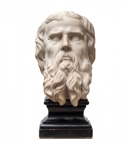 Early 18th Century Italian marble head of a philosopher