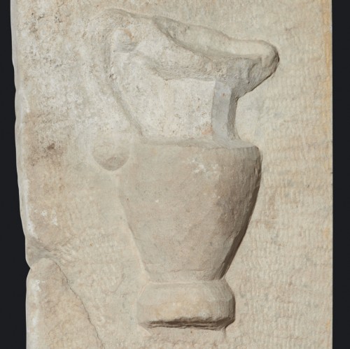 Fragment d'autel romain en marbre - Archéologie Style 