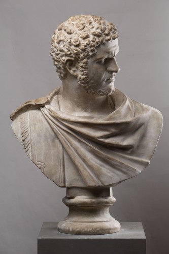 Buste de Caracalla en plâtre Italie 19e siècle - Sculpture Style 