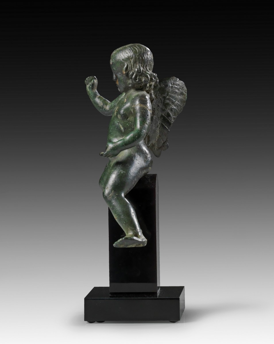 Ancient Roman Bronze Figure Of Eros Riding A Dolphin Roman Empire Ref