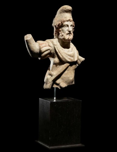 Figure romaine en marbre de Jupiter Dolichenus vers 2e-3e siècle après JC. - Archéologie Style 