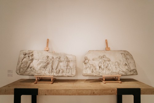 Sculpture  - Pair of Marble Reliefs depicting the Massacre of the Niobids