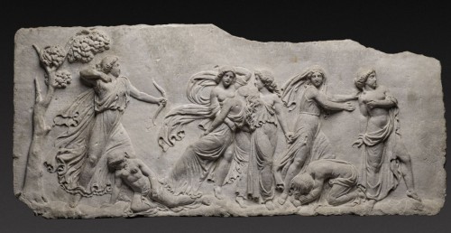 Paire de reliefs en marbre représentant le massacre des Niobides - Cavagnis Lacerenza