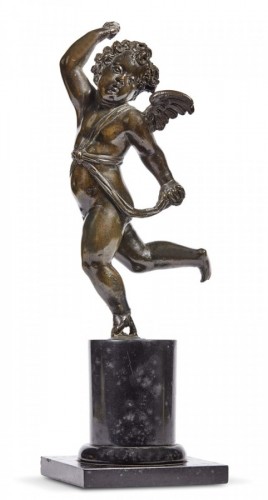 Sculpture Sculpture en Bronze - Figure vénitienne en bronze d'un putto ailé, début du XVIIe siècle, Roccatagliata