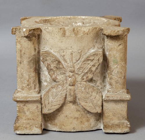 Sculpture  - Mortier, Italie XIVe siècle