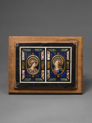 Decorative Objects  - Pietra Dura Plaque with the Annunciation, Florence, early 18th Century
