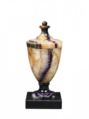 Antique Neoclassical Urn in Blue John - England, 19th Century