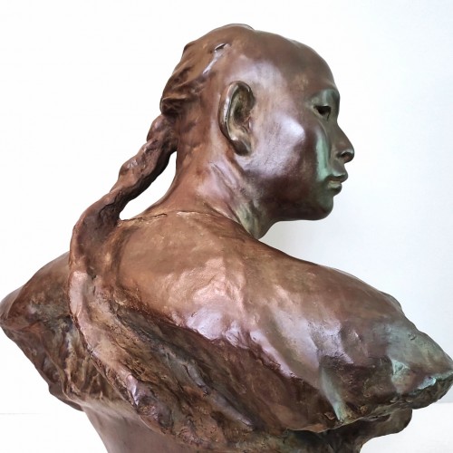 Jean-Baptiste Carpeaux (After) - Chinese Man, N°1  (study for Asia) (1868) - Sculpture Style 
