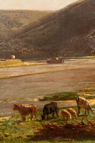 Antiquités - Au bord de la Meuse près de Waulsort par François Roffiaen (1820-1898)