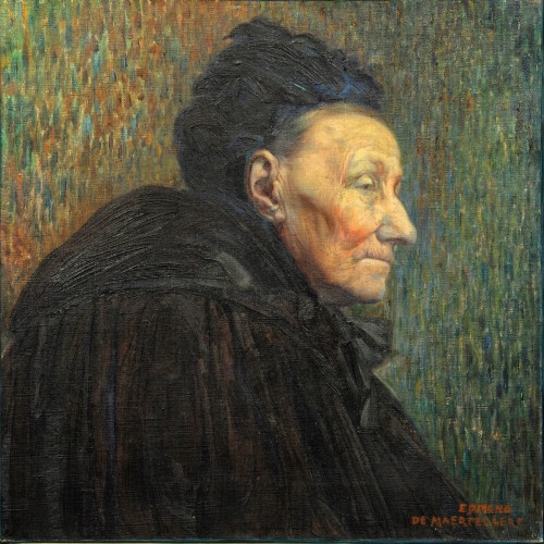 Edmond de Maertelaere (1876 - 1938) Vieille femme, Pont Aven