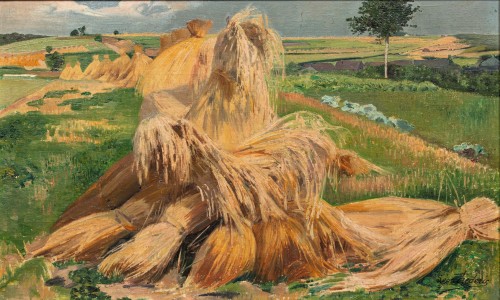 Paysage à Nafraiture par Léon Frederic (1856 - 1940)