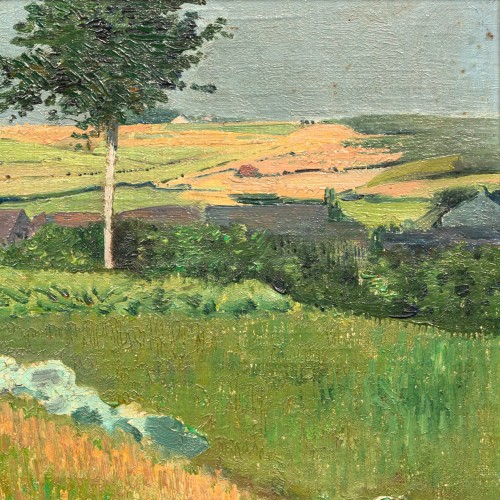 Tableaux et dessins Tableaux du XXe siècle - Paysage à Nafraiture par Léon Frederic (1856 - 1940)