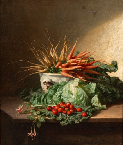 19th century - David Émile Joseph de Noter (1825 - 1892) Still life