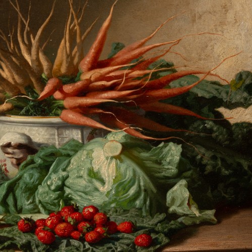 David Émile Joseph de Noter (1825 - 1892) Nature morte - Napoléon III