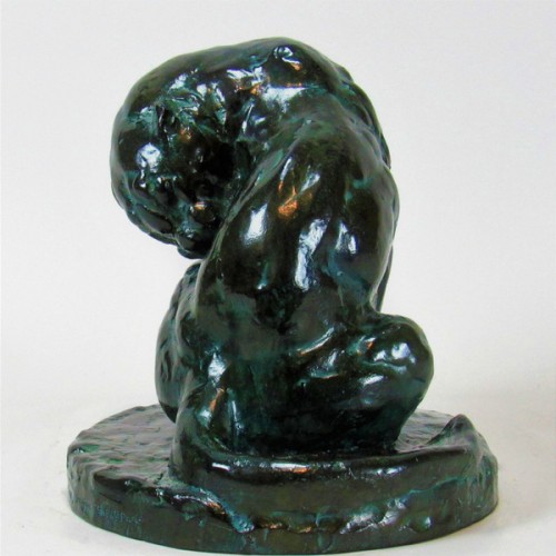 La panthère se léchant - Thierry Van Ryswyck (1911-1958) - Sculpture Style 