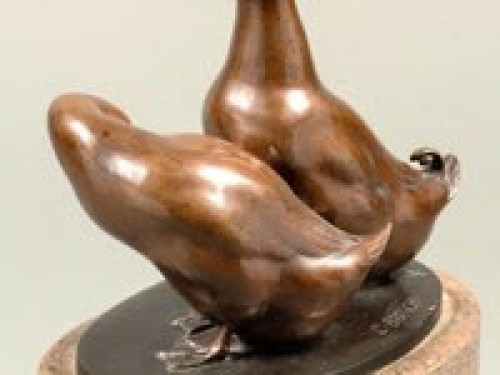 Couple de canards - Carl August Brasch (1866-1938) - Sculpture Style 