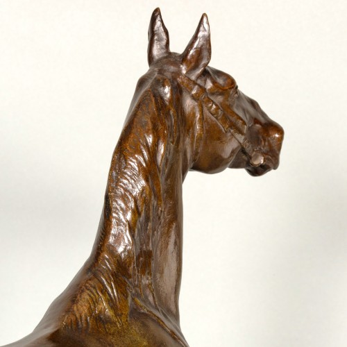 Jument, cheval de chasse - Josuë Dupon (1864-1935) - Sculpture Style 