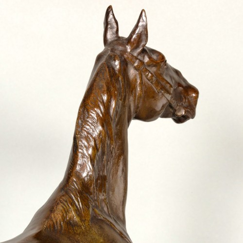 Mare, hunting horse - Josuë Dupon (1864-1935) - Sculpture Style 