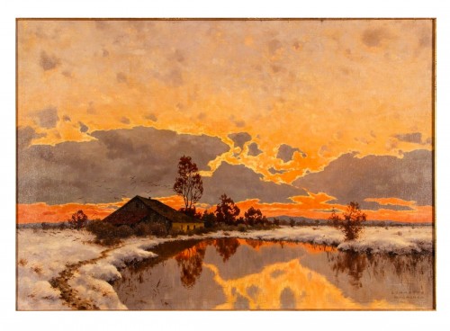 Winter landscape by Carl Schaette (1884 - 1951