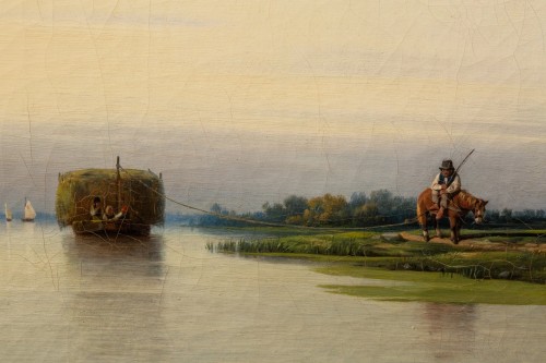 Tableaux et dessins Tableaux XIXe siècle - Paysage fluvial au moulin, 1839 - Per Wickenberg (1812 - 1846)