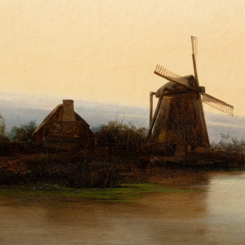 Antiquités - Paysage fluvial au moulin, 1839 - Per Wickenberg (1812 - 1846)