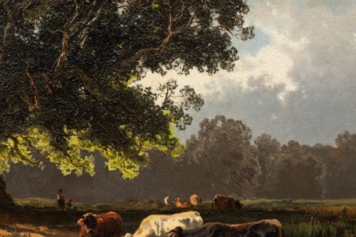  - Cows at drinking trough, Josef Wenglein (1845 - 1919)