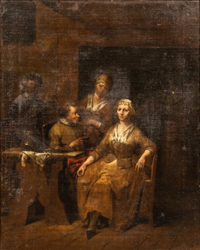 L'entremetteuse par Jan Baptist Lambrechts (1680 - après 1731)