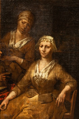 XVIIe siècle - L'entremetteuse - Jan Baptist Lambrechts (1680 - après 1731)