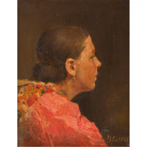 Portrait de femme - Demetrio COSOLA (1851 – 1895)