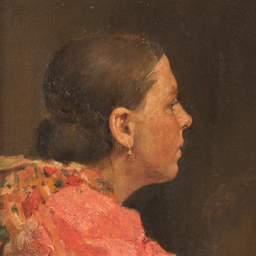 Portrait de femme - Demetrio COSOLA (1851 – 1895) - Tableaux et dessins Style 