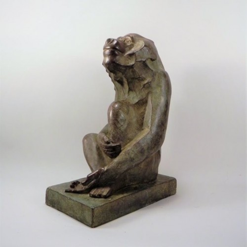 Antiquités - Seated baboon after Akop GURDJAN (1881-1948) 