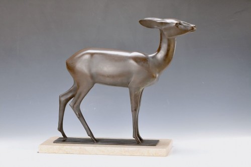 Wilhelm KRIEGER (A) (1877-1945) la biche, vers 1920 - Sculpture Style 