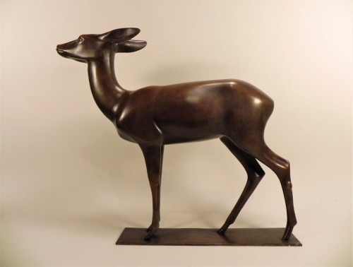 Antiquités - Wilhelm KRIEGER (A) (1877-1945) la biche, vers 1920