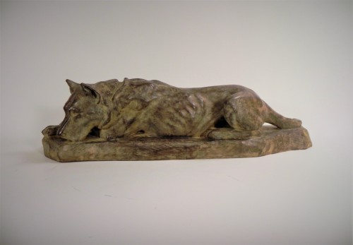 Sculpture  - Georges-Lucien GUYOT (1885-1973)  German Shepherd Dog 