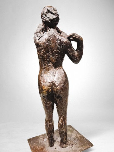 20th century - Dancer fastening the shoulder strap of her bodice – Edgar Degas, bronze cas