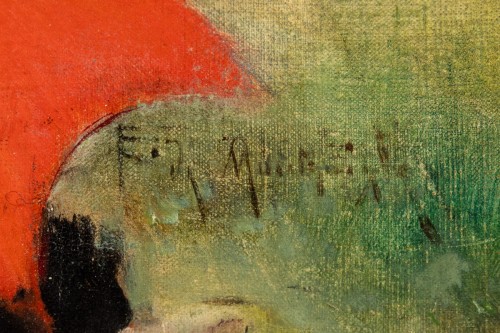 La parasol rouge par Edgard de St-Pierre de Montzaigle (1867–1930) - Chastelain & Butes