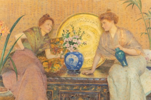 Paintings & Drawings  - Whispers and Porcelain by Hector Caffieri (1847–1932)