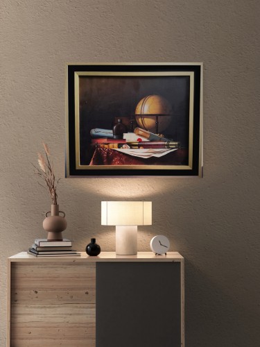  -  Still Life with Globe, Books and Telescope,by Jean Grimal (1942–1998)