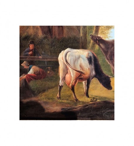 Vaches dans le pré - Eugène Verboeckhoven (1798-1881) - Restauration - Charles X