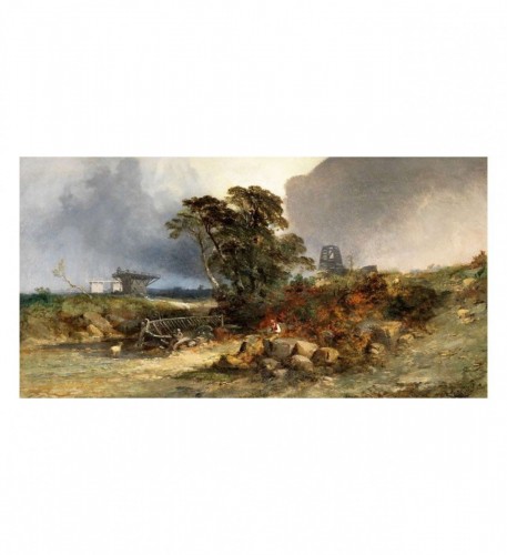 Berger à la rivière - Joseph Quinaux (1822-1895)
