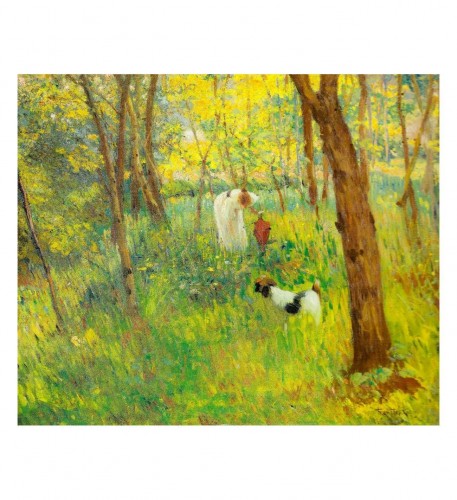 Cueillette des fleurs - Fréderic Ferdinand Koch (1863 -1923) - Tableaux et dessins Style Napoléon III