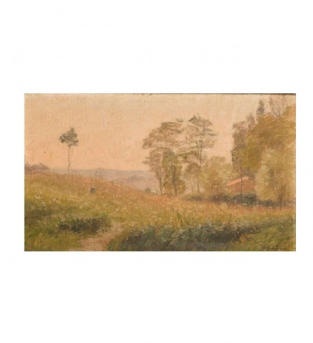 Tableaux et dessins Tableaux XIXe siècle - Paul Sébilleau (1847-1907) - Soirée de printemps mai 1901